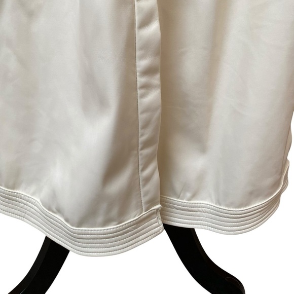 House of Harlow 1960 Arctic Wolf Faux Leather Midi Shirt Dress Size M NWT - Picture 6 of 16